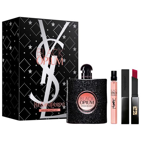 ysl profumo black opium|opium black gift set boots.